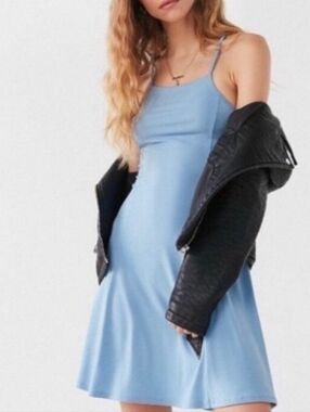 Urban Outfitters Baby Blue Lace Up Back Dress.